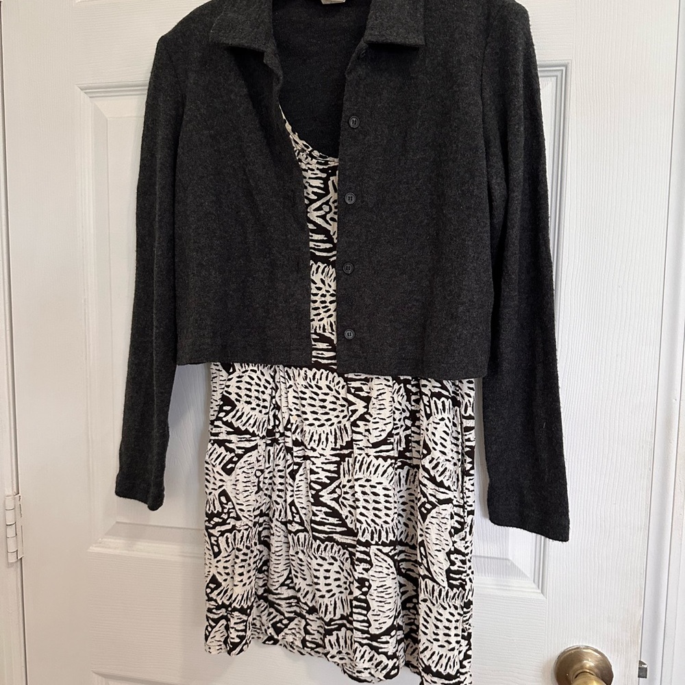 2 pieces of top and dress individually detailed